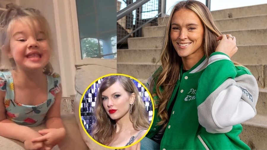 [VIRAL]Taylor Swift REACTS to Kylie Kelce’s Post on her daughter Wyatt’s Reaction to the Popstar’s Golden Globe Photos: “Mom, I want to be like her, please can I meet her…” – And SWEET Response from Taylor Will Melt Your Heart “Wow, you’re so cute, thank you for looking up to me, and I will be…”