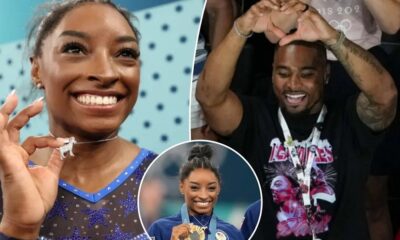 Simone Biles, Jonathan Owens share moment after she wins Olympics gold yes